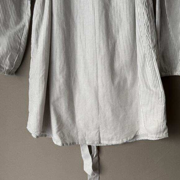 Express Off-Shoulder Dress Size S White & Black Striped NWT - Picture 8 of 9